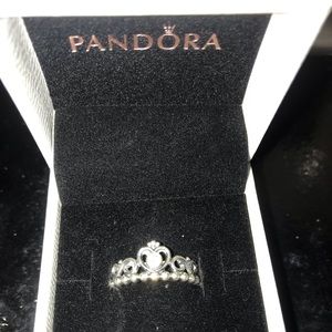 size 6 pandora princess crown ring